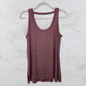 Ann Taylor LOFT Red White Striped Top Tunic Medium Sleeveless